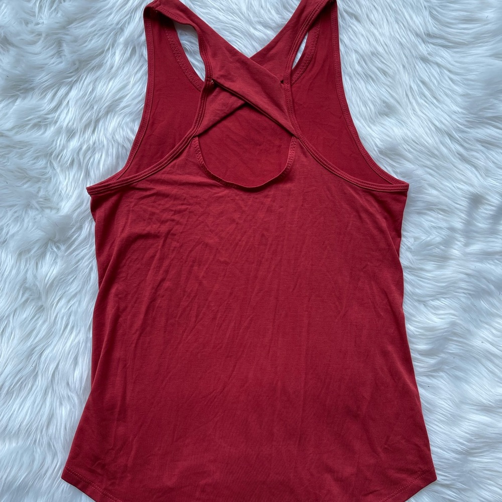 Women’s Athleta Criss Cross Brick Red Tank Top XXS